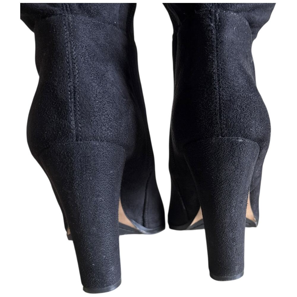 Sam Edelman Kayla Women’s Boots Black Suede Over the Knee Heel Side Zip Size 9 - Picture 4 of 14